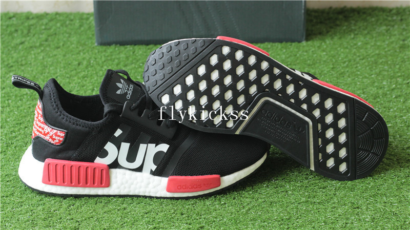 Real Boost Adidas NMD R1 PK Supreme Black